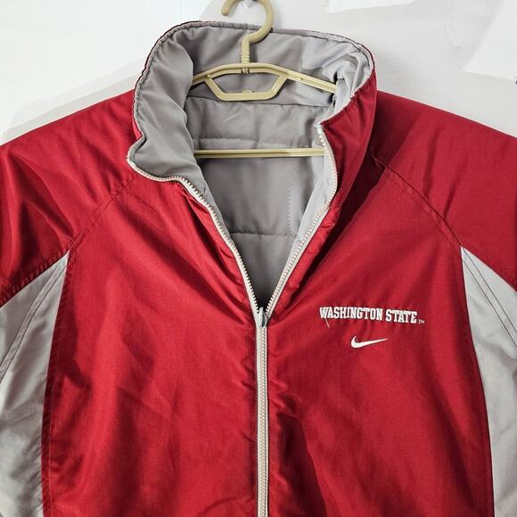 VTG Nike Team Washington State Cougars Puffer Winter Jacket Large Reversible - Picture 4 of 16